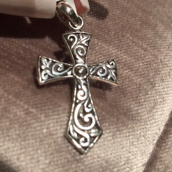 925 Sterling Silver Fancy Scroll Cross NWTS - Picture 3 of 7